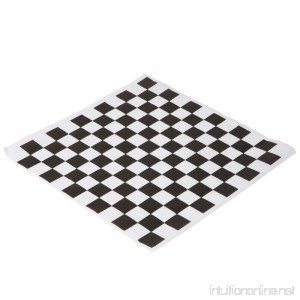 Black and White Checkered Food Grade Wax Coated Paper 100 Pack - B01N9TEKNQ
